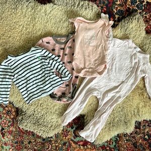 6-9 month lot L’ovedbaby Nordstrom tucker + Tate rabbit + bear pink cloud